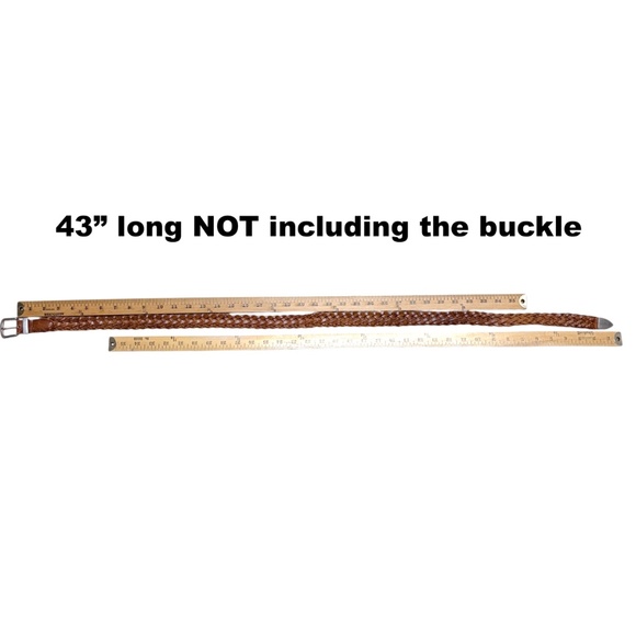 belt vintage M/L brown leather silver tip western cowgirl hipster indie boho - Picture 5 of 7